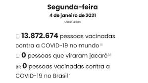 Find and save jacare memes | from instagram, facebook, tumblr, twitter & more. Contador Ironiza Bolsonaro E Mostra Que Ninguem Virou Jacare Apos Tomar Vacina Coronavirus Extra Online