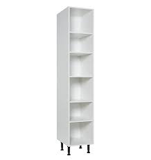 Mur de cuisine gris anthracite et mobilier mural boisé. Caisson Colonne Blanc Cooke Lewis 40 Cm Castorama