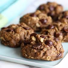 Your Oatmeal Cookies Got A Makeover Espresso Chocolate Chip Almond Butter Oatmeal Cookies These Healthy Cookies Are Ma Ide Makanan Kue Kering Mentega Makanan
