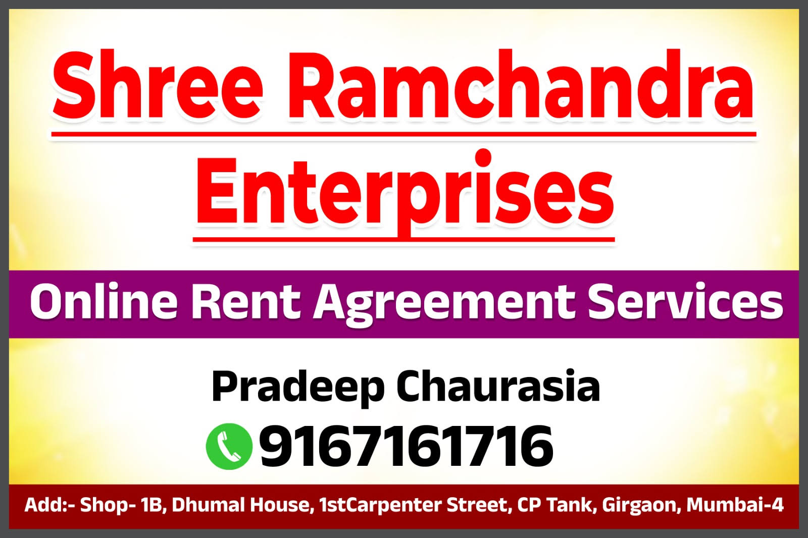 Online Registraion Of Leave and License (Rent) Agreement product image