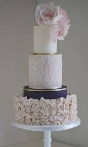 Unique Three Tier Pink White Gold And Navy Wedding Cake Rose Gold Wedding Cakes Pink Wedding Cake Blush Wedding Cakes