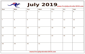Pin On July 2019 Calendar Template