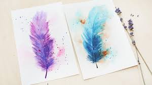 I have tons of watercolor ideas to share with you here today :) pull out your watercolors to paint in florals, quotes or even to make a colorful handmade card. Watercolor Feathers Easy Painting Ideas For Beginner Welcome To See My Video How To Do It Link In The Comments Watercolor