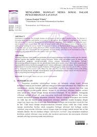 Manfaat media sosial kepada pengguna. Pdf Mengambil Manfaat Media Sosial Dalam Pengembangan Layanan