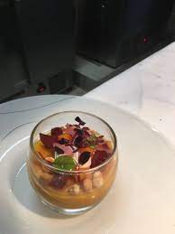 carpaccio et tartare de bar au caviar de citron jardin de legumes printaniers et sorbet au basi picture of les touristes martigny tripadvisor