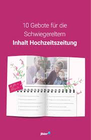 Gebote Fur Schwiegereltern Hochzeitszeitung Hochzeitszeitung Hochzeitszeitung Gestalten Hochzeit
