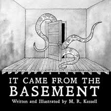 Downstairs, max paints white over the pages of mein kampf and hangs them up to dry. It Came From The Basement By M R Kessell Bookreview Sci Fi Scary