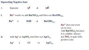 Ba(no3)2 sulfur and iron (iii) positive ion: Ppt Solubility Lesson 3 Separating Ions Powerpoint Presentation Free Download Id 6009821