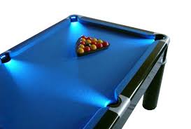 A pool table doesn't have to be a big, lumbering piece of furniture that takes up too much space. Strikeworth Aurora British 6 Foot Pool Table With Led Lighting