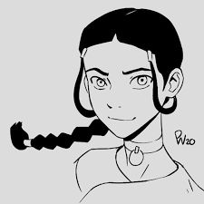 Katara Sketch Avatar Tattoo Mini Canvas Art Avatar The Last Airbender