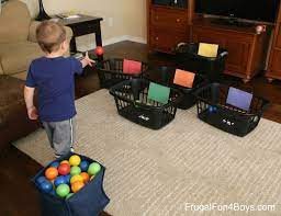 10 Ball Games For Kids Ideas For Active Play Indoors Frugal Fun For Boys And Girls Toddler Learning Activities Activities For Kids Preschool Activities
