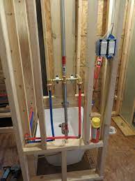 Line to each fixture from a central spot. Plumbing Keep On The Sunny Side Tiny Houses Brevard Diy Plumbing Bathroom Plumbing Pex Plumbing