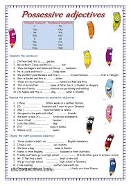 Adjectives English Grammar Worksheets Possessive Adjectives Learn English