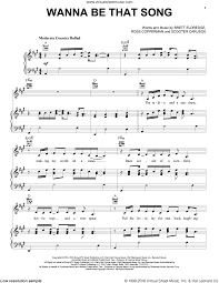 Eldredge Wanna Be That Song Sheet Music For Voice Piano Or Guitar