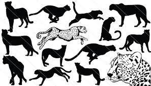 Black And White Cheetah Logo Cheetah Silhouette Vector Graphics Silhouette Vector Logo Silhouette Animal Silhouette