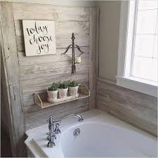 45 Amazing Ideas Farmhouse Bathroom Wall Art 87 Shiplap Wall In This Farmhouse Bathroom Farmhouse Style Pintere Bathrooms Remodel Bathroom Decor House Bathroom