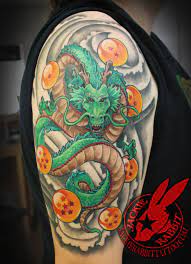 Dragon ball z shenron tattoo sleeve. Dragon Ball Z Dragonball Balls Shenron Realistic 3d Japanese Color Sleeve Tattoo Bu Jackie Rabbit Custom Dragon Tattoo Images Z Tattoo Japanese Dragon Tattoos