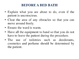 Bed Bath Procedure