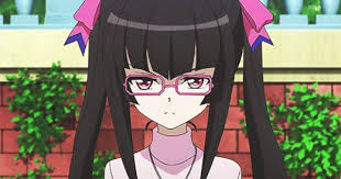 shirabe in glasses gif looks dead serious 戦姫絶唱シンフォギア シンフォギア 戦姫