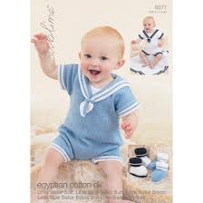 Download 53 egyptian pattern free vectors. Sublime Egyptian Cotton Dk 6077 Little Sailor Suit Little Blue Sailor Suit Boots And Blanket 0 3 Years Downloadable Knitting Pattern