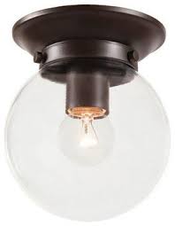 Windsor Oil Rubbed Bronze Flushmount Fixture With Clear Glass Globe Transitional Ceiling Lighting Flush Mount Ceiling Lights Globe Ceiling Light Ceiling Lights