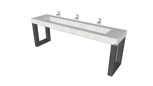 Shop for commercial bathroom sinks at walmart.com. 95 Zen Ada Commercial Vanity With 72 Concrete Ramp Sink 3d Warehouse