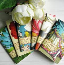 Not On The High Street Eni 15cmx10cm Floral Recycled 32 Leaves Notebooks 7 Vintage Notebook Personalized Gifts Stationery