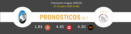 Team ajax will receive in his field the team atalanta as part of the tournament uefa champions league. Pronosticos Champions League Atalanta Vs Ajax Pronostico 27 Oct 2020