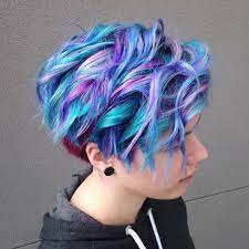Unicorn Hair Short Hair Styles Hair Styles Dyed Hair