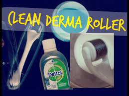 After applying a generous amount of disinfectant to the roller, rinse it with lukewarm water. How To Clean A Derma Roller With Dettol Cara Cuci Dermaroller Youtube