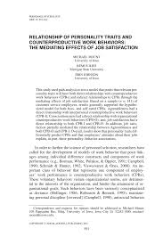 Support the employees = menyokong pekerja, thus it is not an accurate translation. Pdf Relationship Of Personality Traits And Counterproductive Work Behaviors The Mediating Effects Of Job Satisfaction