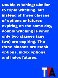 The Daily Definition Double Witching Similar To Triple Witching But Instead Of Three Classes Of Options Or Futures Expiring On The S Definitions Class Day