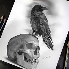 May 07, 2020 · rabindranath tagore biography: The Raven And The Skull Pencil Drawing By Julio Lucas On Behance