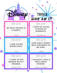 Let it go and try your best! Disney Who Am I Trivia Game 2020