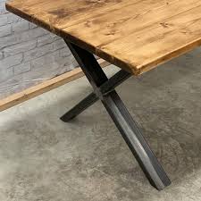 Get coffee table legs online. Industrial X Shape Metal Table Bench Steel Iron Legs Base Heavy Duty Rusticland