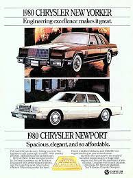 1980 Chrysler New Yorker 4-door Sedan And Newport 4-door Sedan Chrysler Cars Hot Rods Cars Muscle Chrysler New Yorker