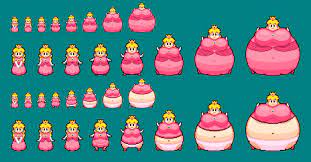 Partners in time, she has become a recurring character in spinoff installments alongside baby daisy, much like baby mario and baby luigi did before them. Peach Inflation Sprites V2 By Max Digital On Deviantart Pixel Art Food Super Mario Galaxy Deviantart