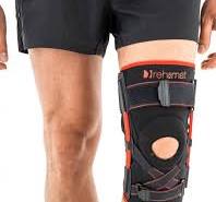 Anatomic Knee Brace With Leaf Spring Hinges And ACL Support