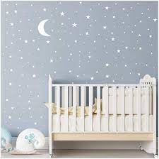 Amazon Com Moon And Stars Wall Decal Vinyl Sticker For Kids Boy Girls Baby Room Decoration Good Night Nursery Wall Decor Home House Bedroom Design Ymx16 White Arts Crafts Sewing