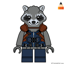 Guardians Of The Galaxy Lego Drawing Lego Minifigures Drawing Guardians Of The Galaxy A shot of rocket racoon from guardians of the galaxy vol 2. guardians of the galaxy lego drawing