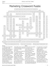Some of these puzzles can also be solved online. Marketing Crossword Puzzle Wordmint New Mass Media Target Audience