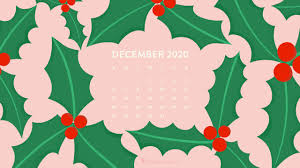 December 2020 Holly Calendar Wallpaper Sarah Hearts