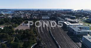 Central Railway Station Of Helsinki Finland Drone Flying Sideways Filming Train Stock Footage Ad Helsinki Finland Drone Ce Railway Station Helsinki Finland