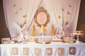 And of course, pink or purple are a must but balance this out with golds and silvers. Kara S Party Ideas Pink Gold Baby Shower