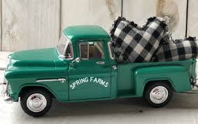 Metal Farm Truck Personalized Truck Farmhouse Truck Flowertruck Green Metal Truck Farmhouse Decor Farm Truck Farm Red Truck Decor Farm Trucks Truck Names