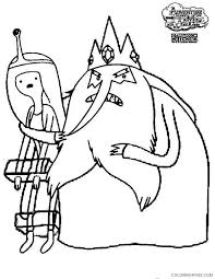 Opens in a new window; Adventure Time Coloring Pages Princess Bubblegum And Ice King Coloring4free Coloring4free Com