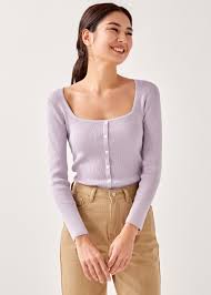 Margaret Button Down Knit Top