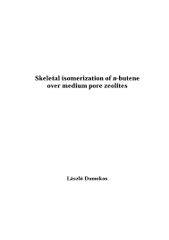 Skeletal isomerization of n-butene over medium pore zeolites