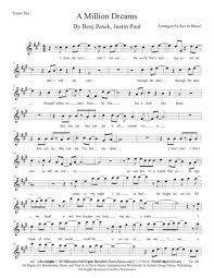 But it feels like home. A Million Dreams W Lyrics Tenor Sax Sheet Music Pdf Download Sheetmusicdbs Com