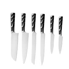 Aa knives are manufactured in latvia with european warranty. Custom Kitchen Knife Set 6 Pcs Stainless Steel Chef Santoku Bread Slicer Utility Paring Knives China Kitchen Knife And Kitchen Knife Set Price Made In China Com